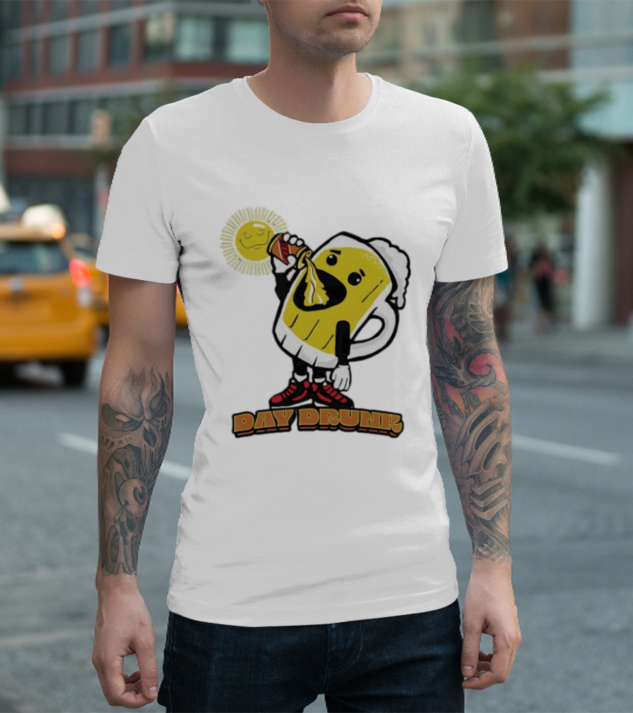 Day Drunk Beer With Sun And Sneakers St. Patrick's Day Celebration T-Shirt