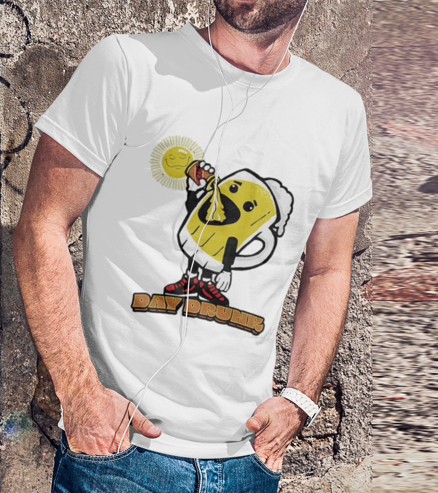 Day Drunk Beer With Sun And Sneakers St. Patrick's Day Celebration T-Shirt