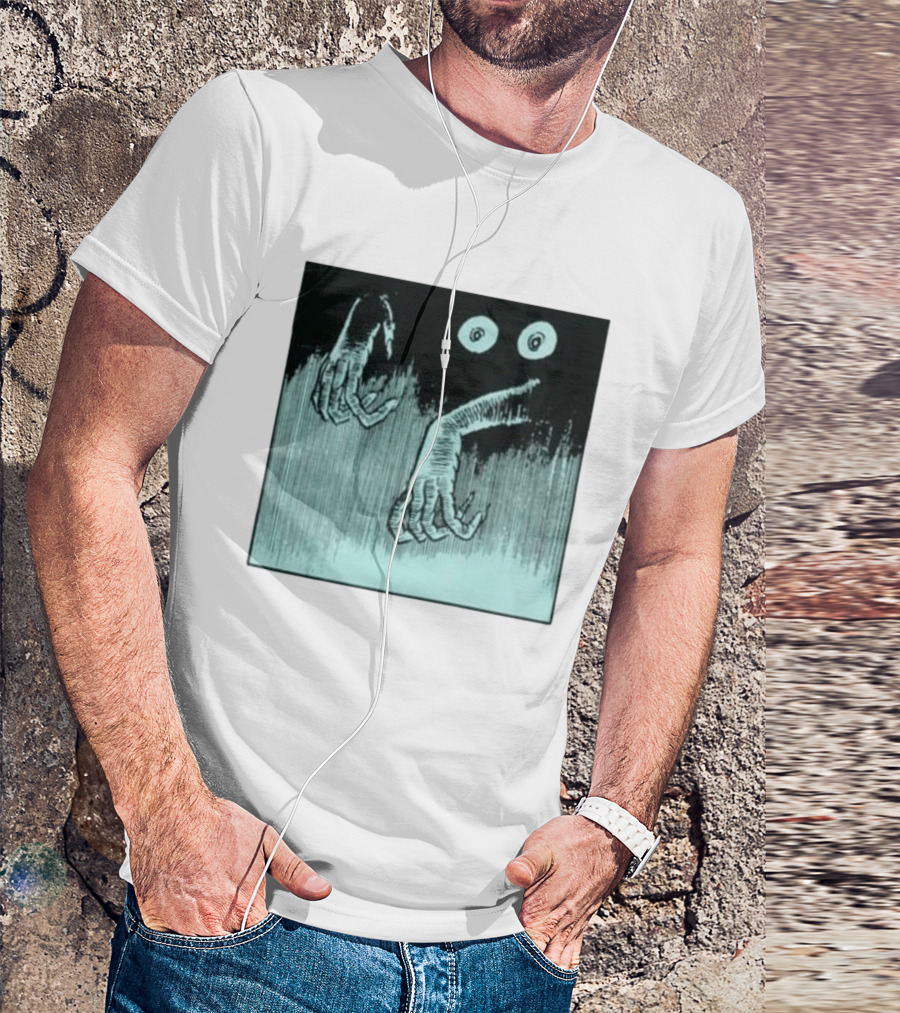 Creepy Eyes And Clawed Hands Emerging From Darkness T-Shirt
