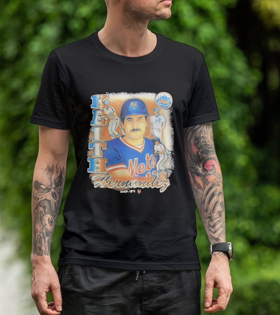 New York Mets Keith Hernandez 1986 Legendary Player Collage T-Shirt