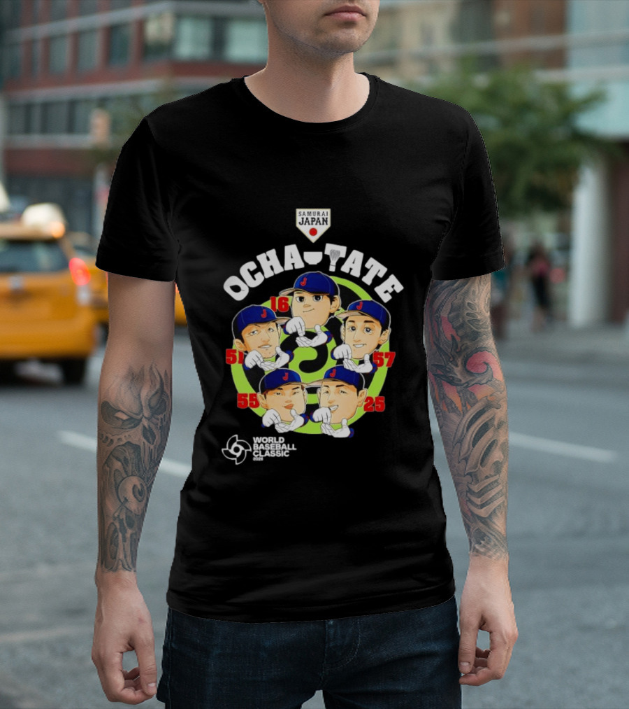 Ocha Tate Samurai Japan Shohei Ohtani Seiya Suzuki Koki Kitayama Kazuma Okamoto Munetaka Murakami World Baseball T-Shirt