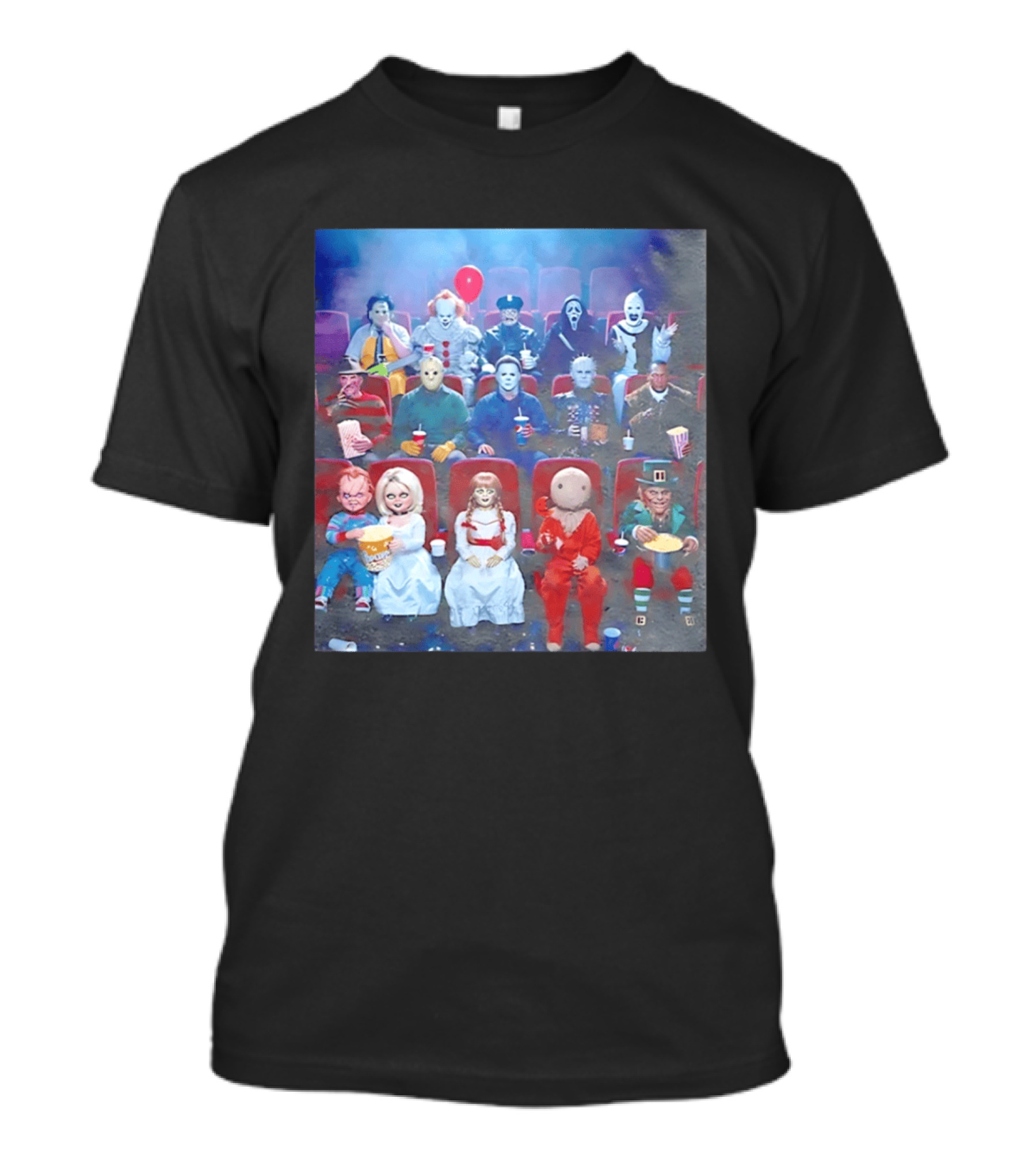 Scary Movie 6 Gathering Horror Characters Ing Together T-Shirt