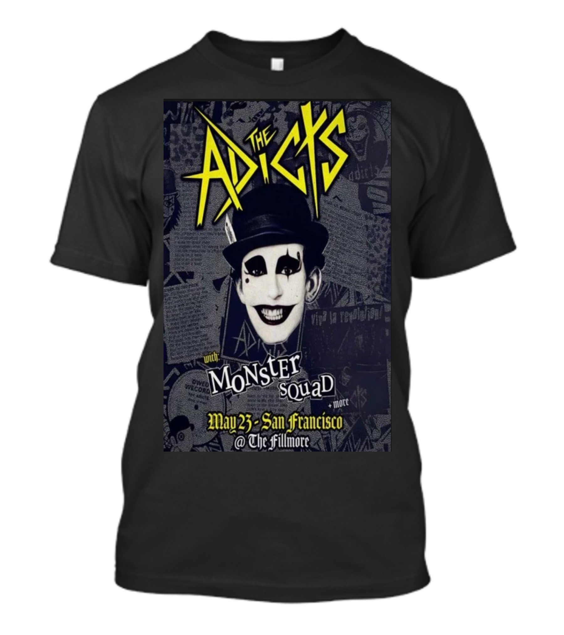 The Adicts Monster Squad San Francisco May 23 2026 Fillmore T-Shirt