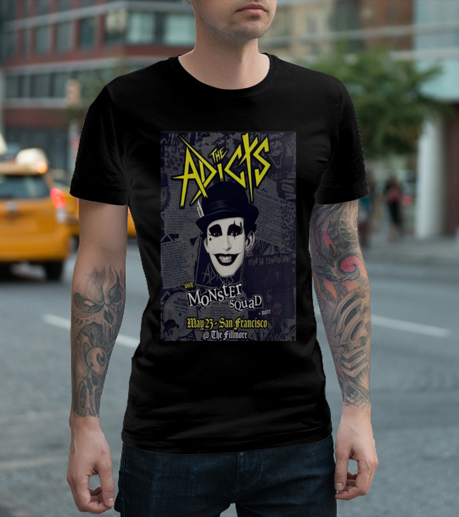 The Adicts Monster Squad San Francisco May 23 2026 Fillmore T-Shirt