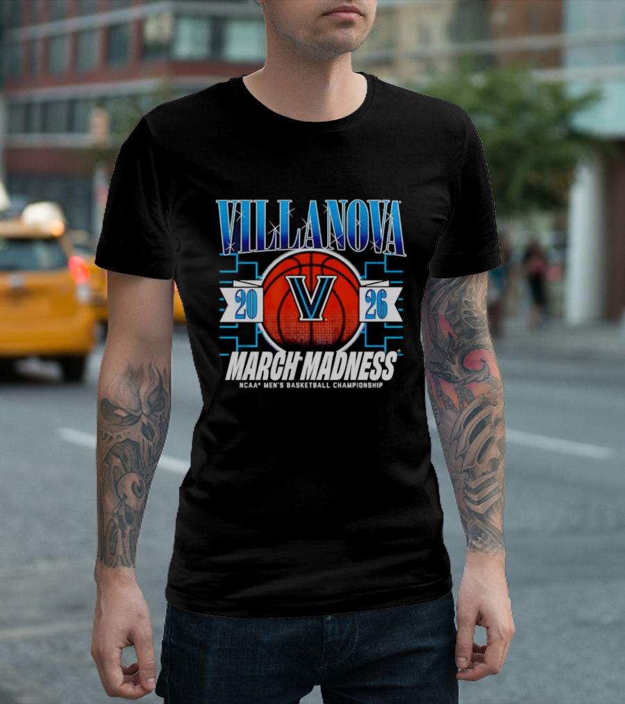 Villanova Wildcats NCAA Men's Basketball Championship 2026 March Madness T-Shirt