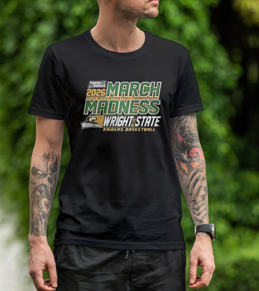 Wright State Raiders Basketball 2026 NCAA Men's Championship March Madness T-Shirt