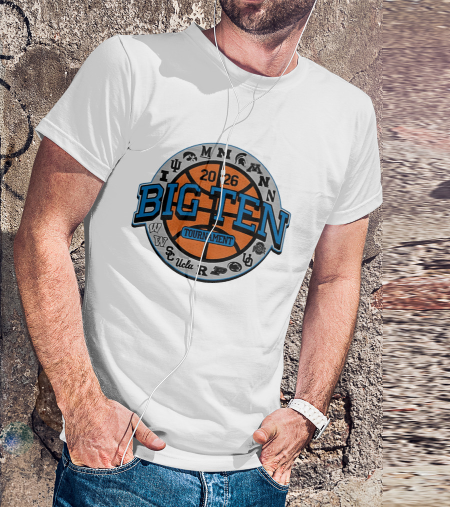 Big Ten 2026 Basketball Tournament All Team Pinwheel Michigan Ohio State Iowa Penn State UCLA Tournament T-Shirt