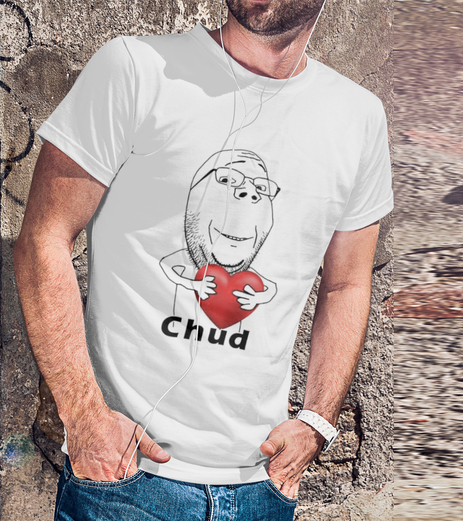 Chud Guy Chudjak Holding Red Heart Sketch T-Shirt
