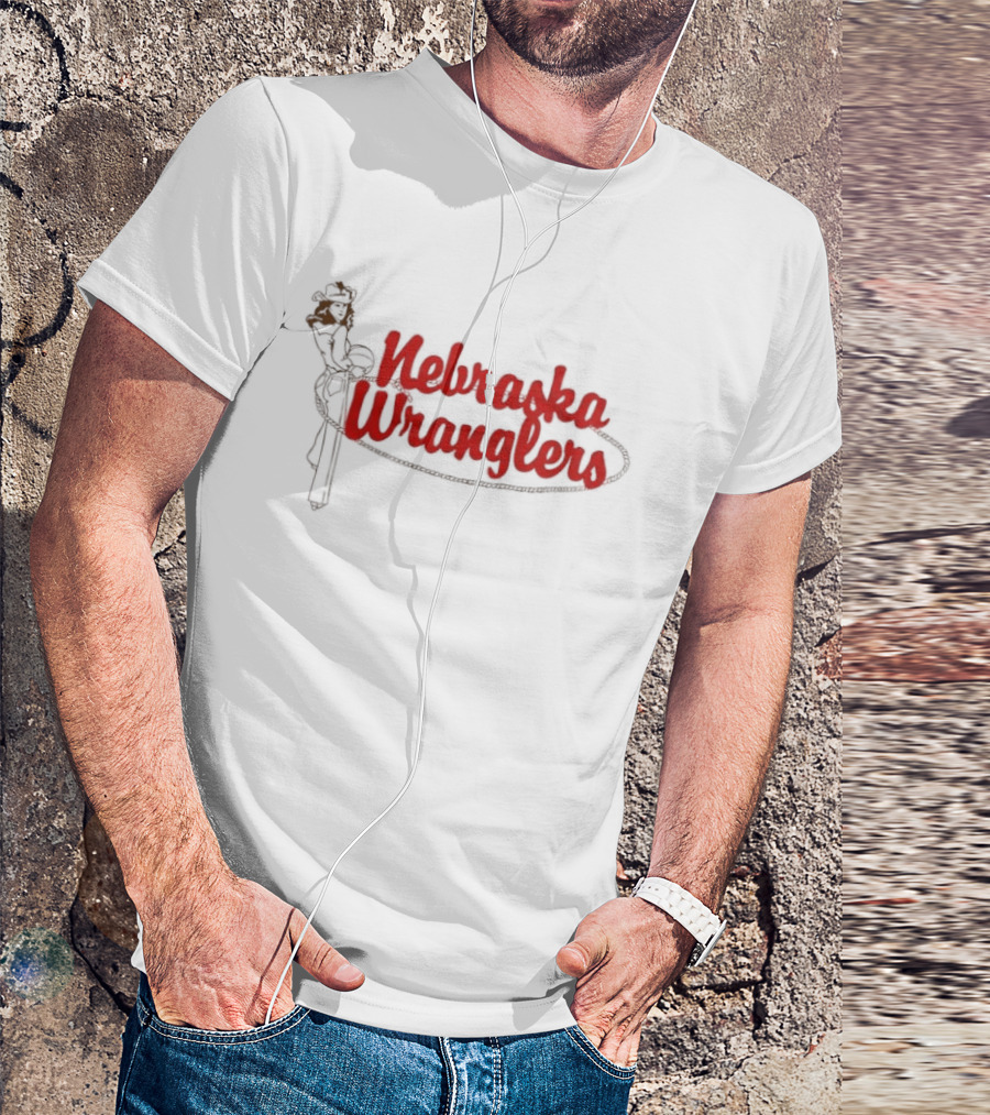 Nebraska Wranglers WPBL Western Style Cowboy Hat Rope T-Shirt