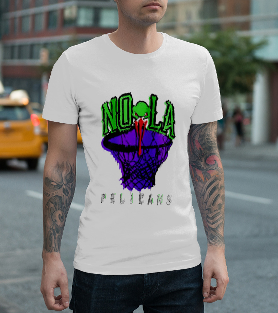 NOLA Pelicans Fest 2026 Basketball Hoop Alien T-Shirt
