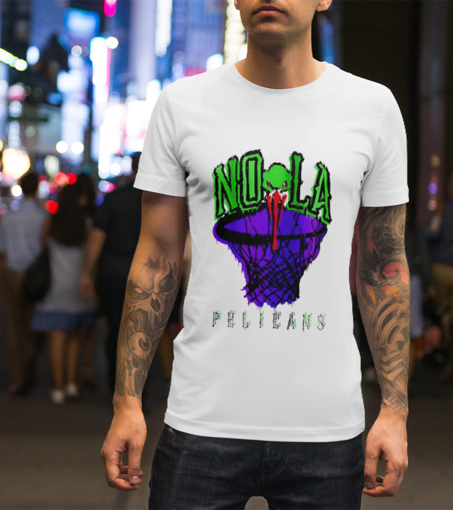 NOLA Pelicans Fest 2026 Basketball Hoop Alien T-Shirt