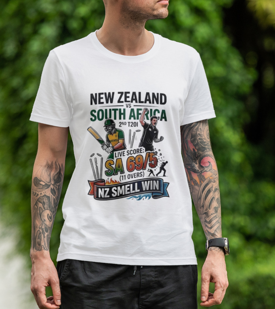 New Zealand Vs South Africa 2nd T20I Live Score SA 69/5 NZ Will Win T-Shirt