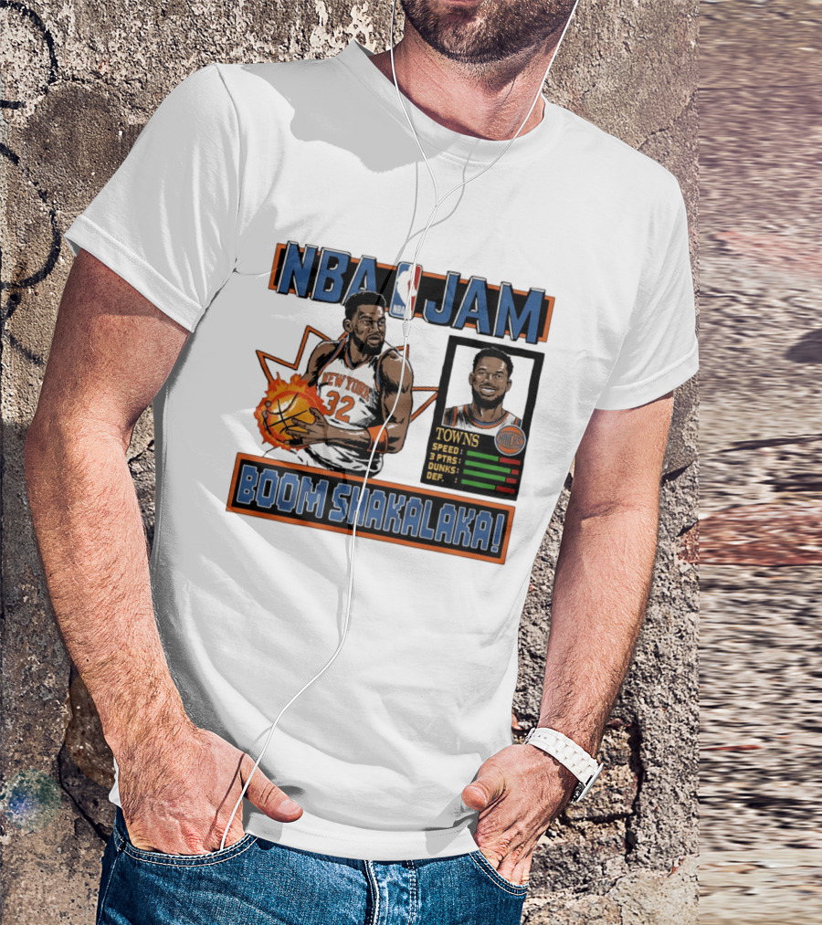 NBA Jam Boom Shakalaka New York Knicks Towns T-Shirt
