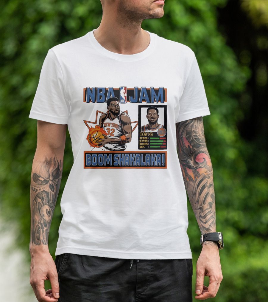 NBA Jam Boom Shakalaka New York Knicks Towns T-Shirt