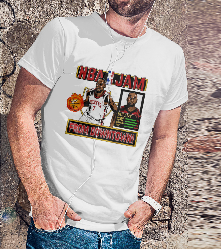 NBA Jam Durant Houston Rockets 7 From Downtown T-Shirt