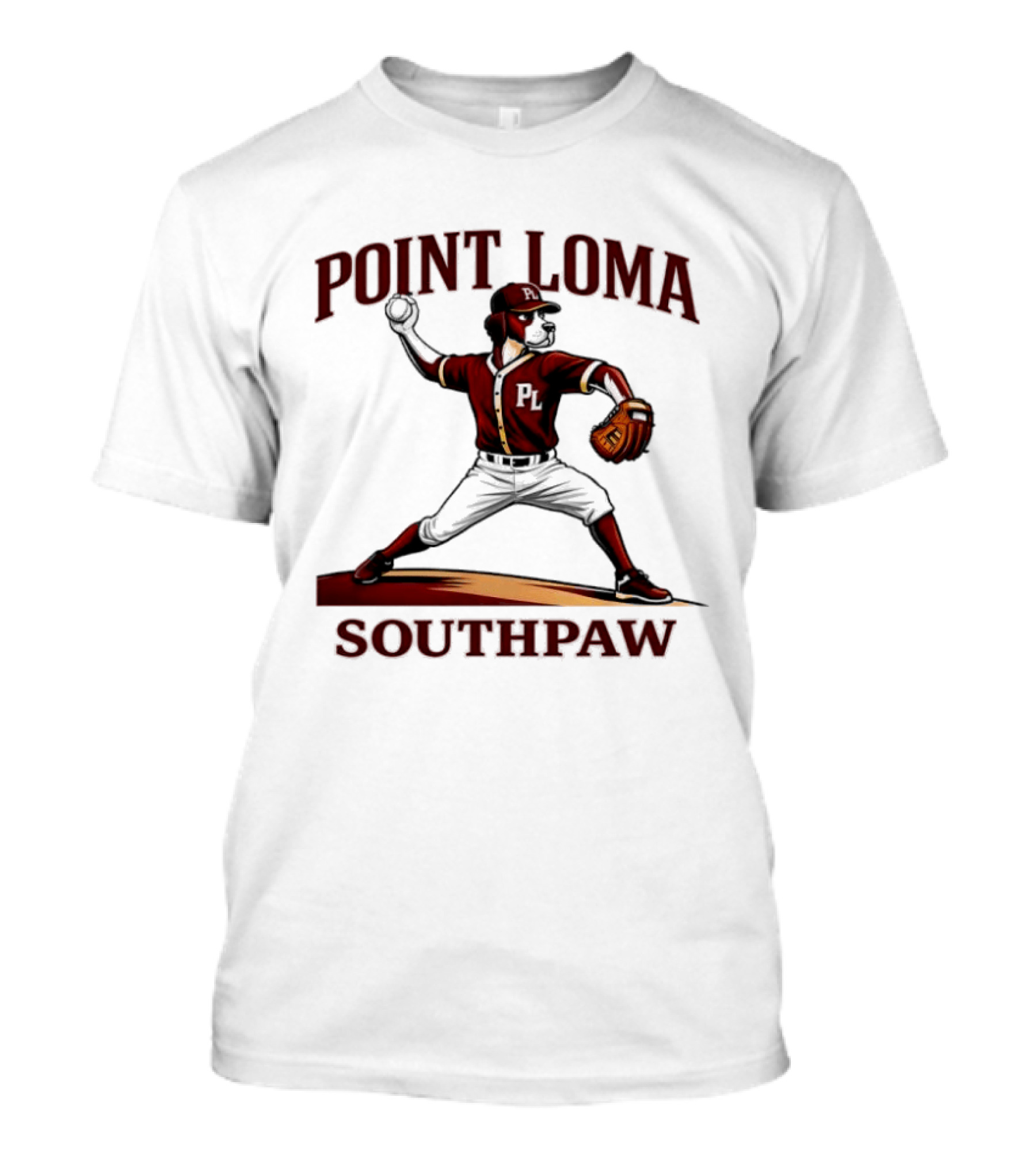 Point Loma Southpaw Baseball Pitcher T-Shirt