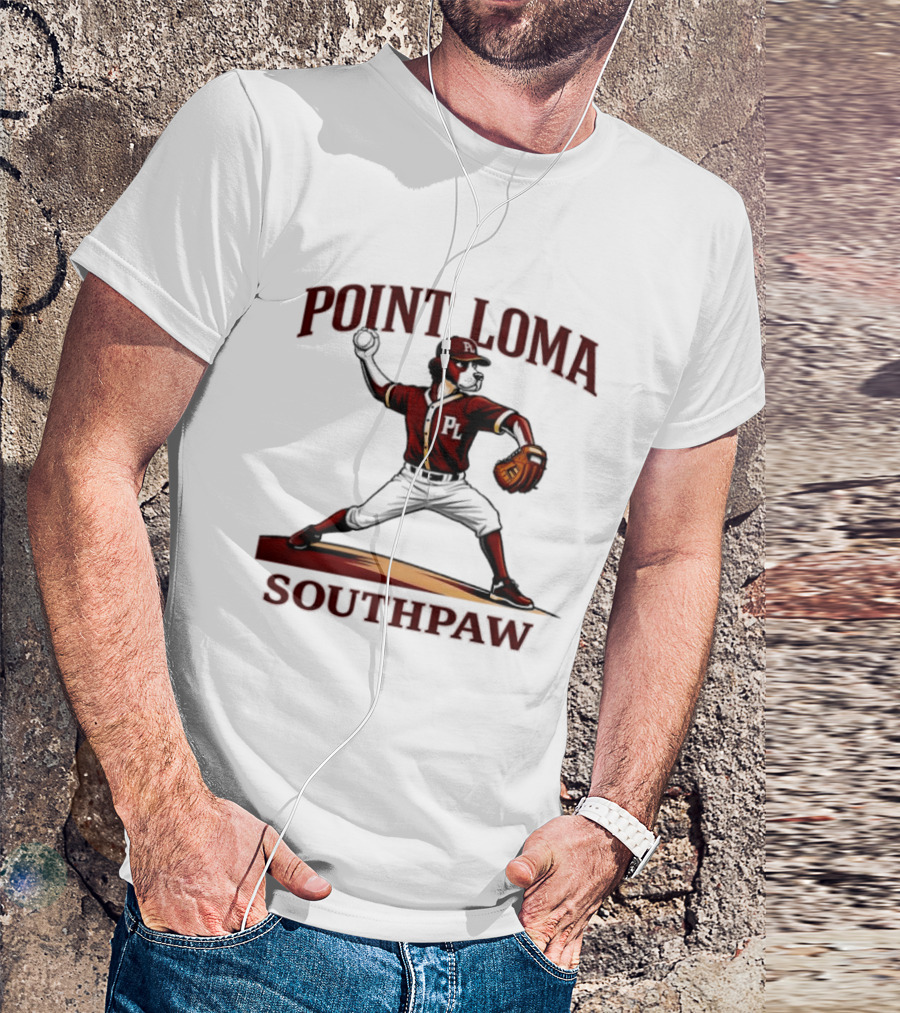 Point Loma Southpaw Baseball Pitcher T-Shirt