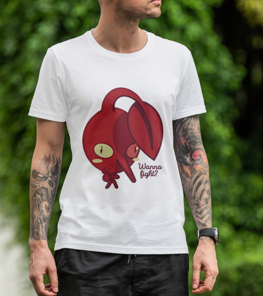 Red Pikmin Wanna Fight Video Game T-Shirt