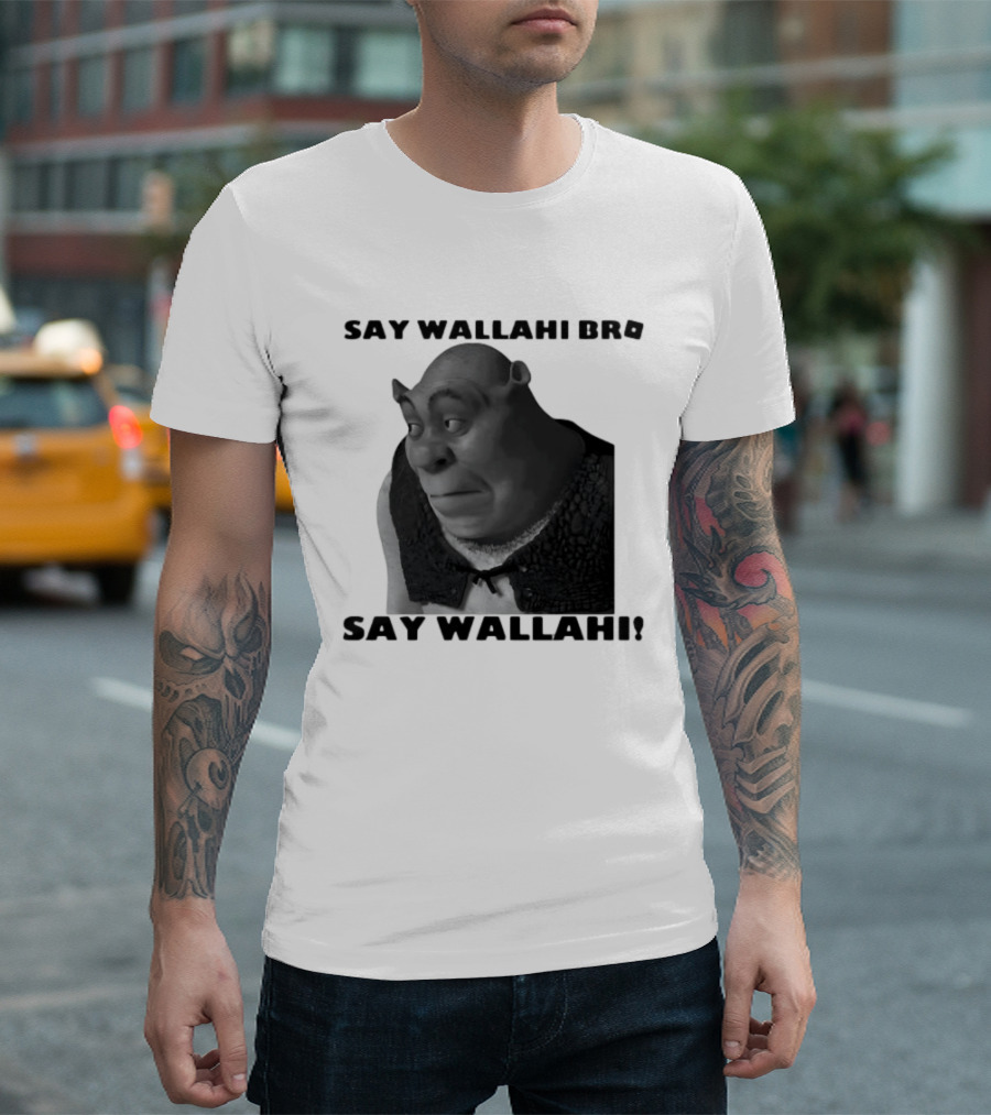 Shrek Say Wallahi Bro Meme Face Roblox T-Shirt
