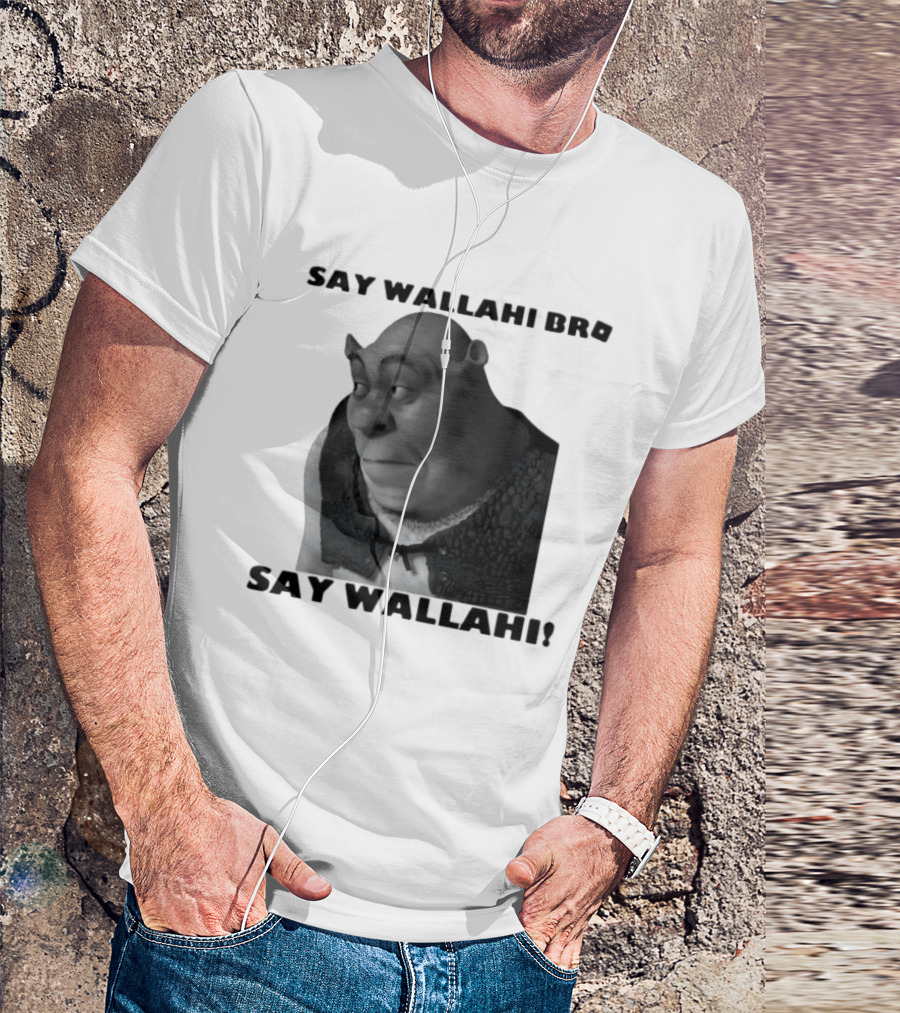 Shrek Say Wallahi Bro Meme Face Roblox T-Shirt