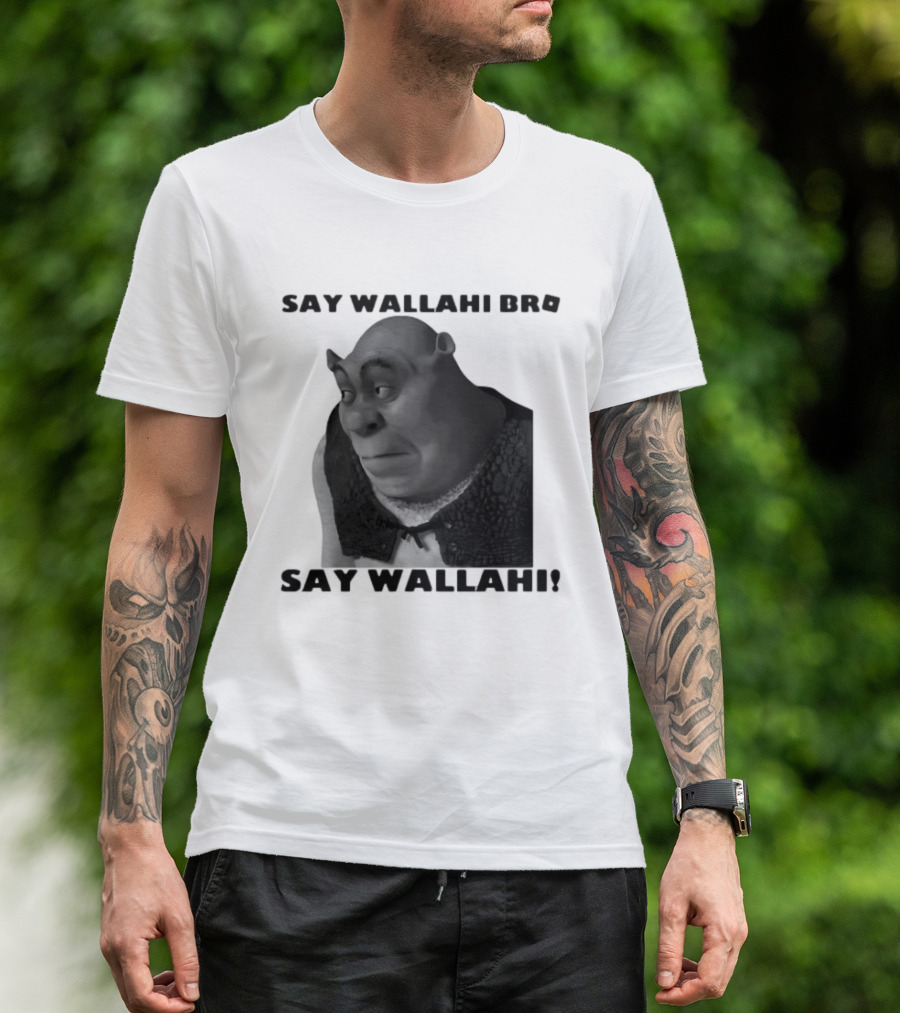 Shrek Say Wallahi Bro Meme Face Roblox T-Shirt