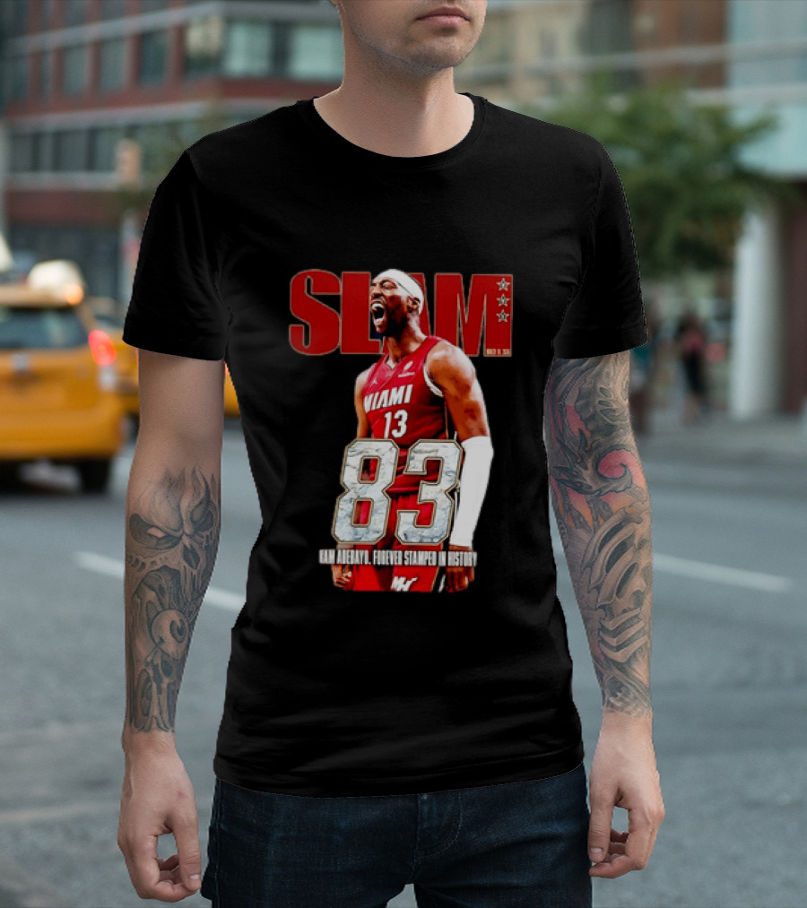 SLAM Bam Adebayo Miami Heat 13 Forever Stamped In History 83 T-Shirt