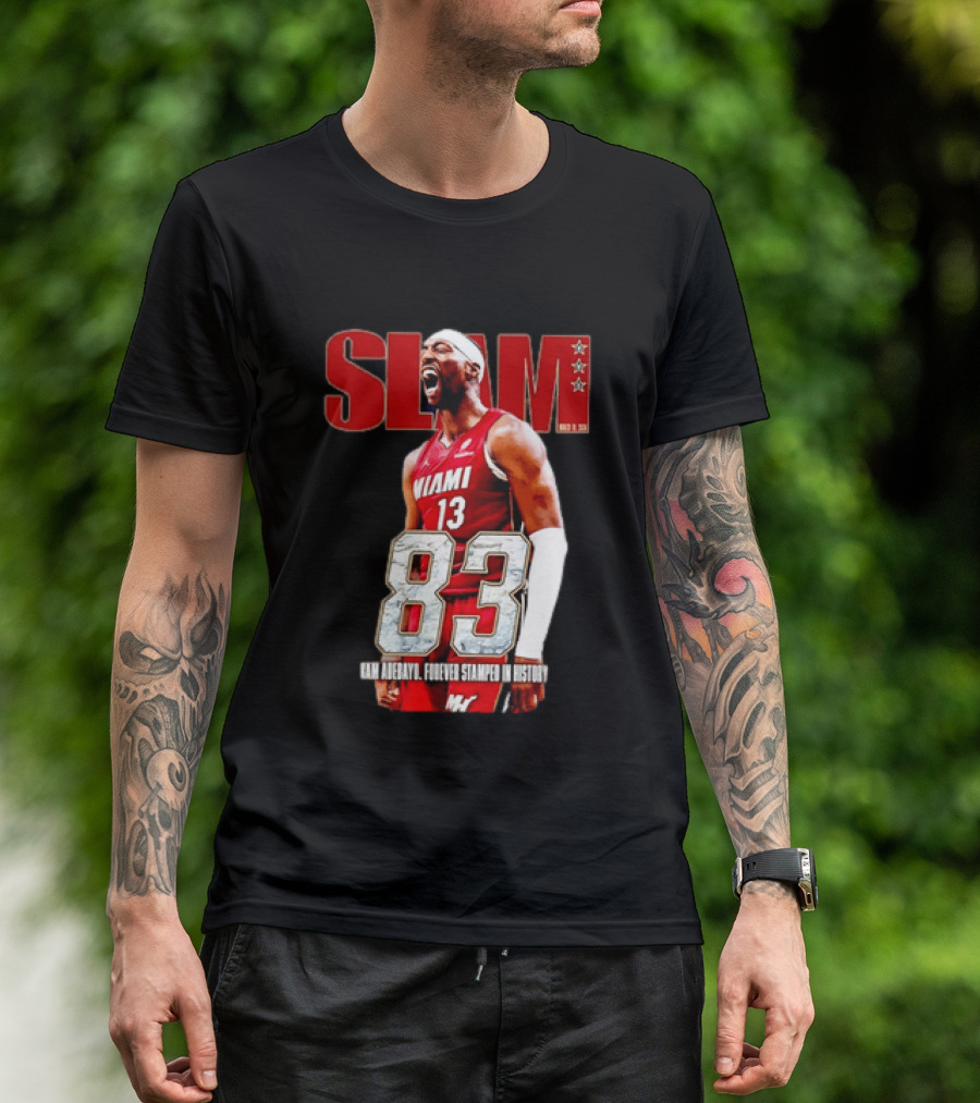SLAM Bam Adebayo Miami Heat 13 Forever Stamped In History 83 T-Shirt