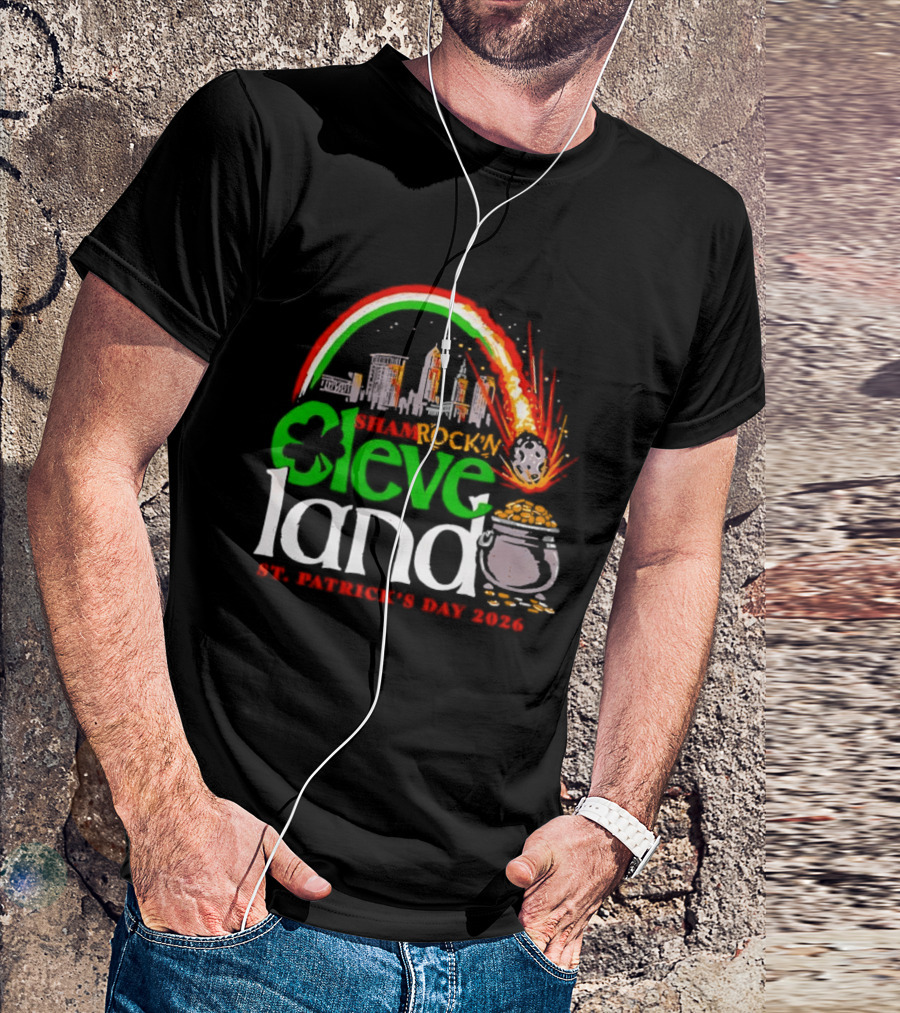 Cleveland Shamrockin Skyline Comet St. Patrick's Day 2026 Celebration T-Shirt