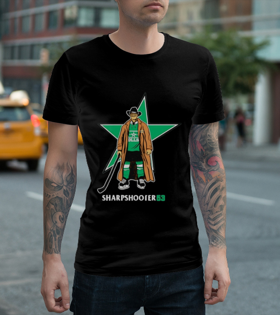 Sharpshooter 53 Dallas Stars Wyatt Johnston Hockey T-Shirt