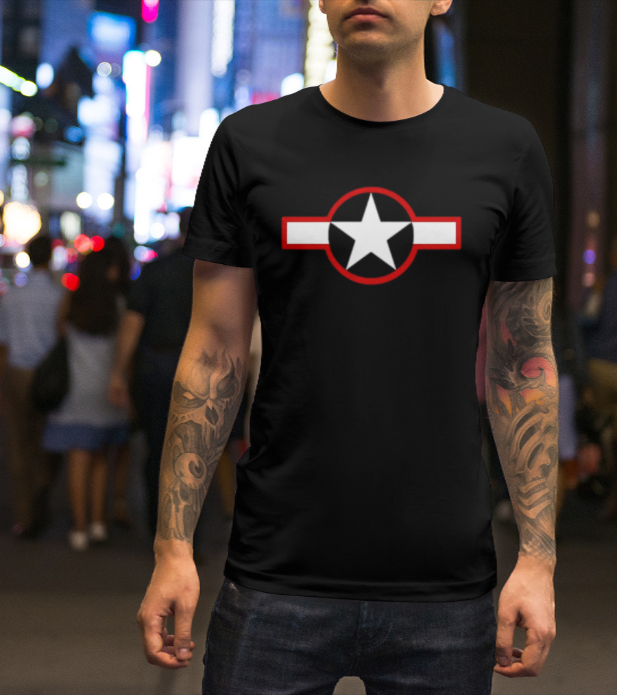 Star And Bar Stylized USAF Roundel T-Shirt
