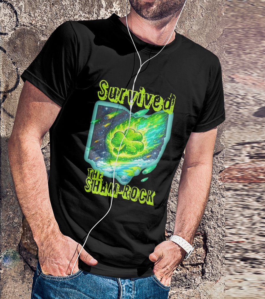 Survived The Sham Rock Meteor Clover St Patrick's Day T-Shirt