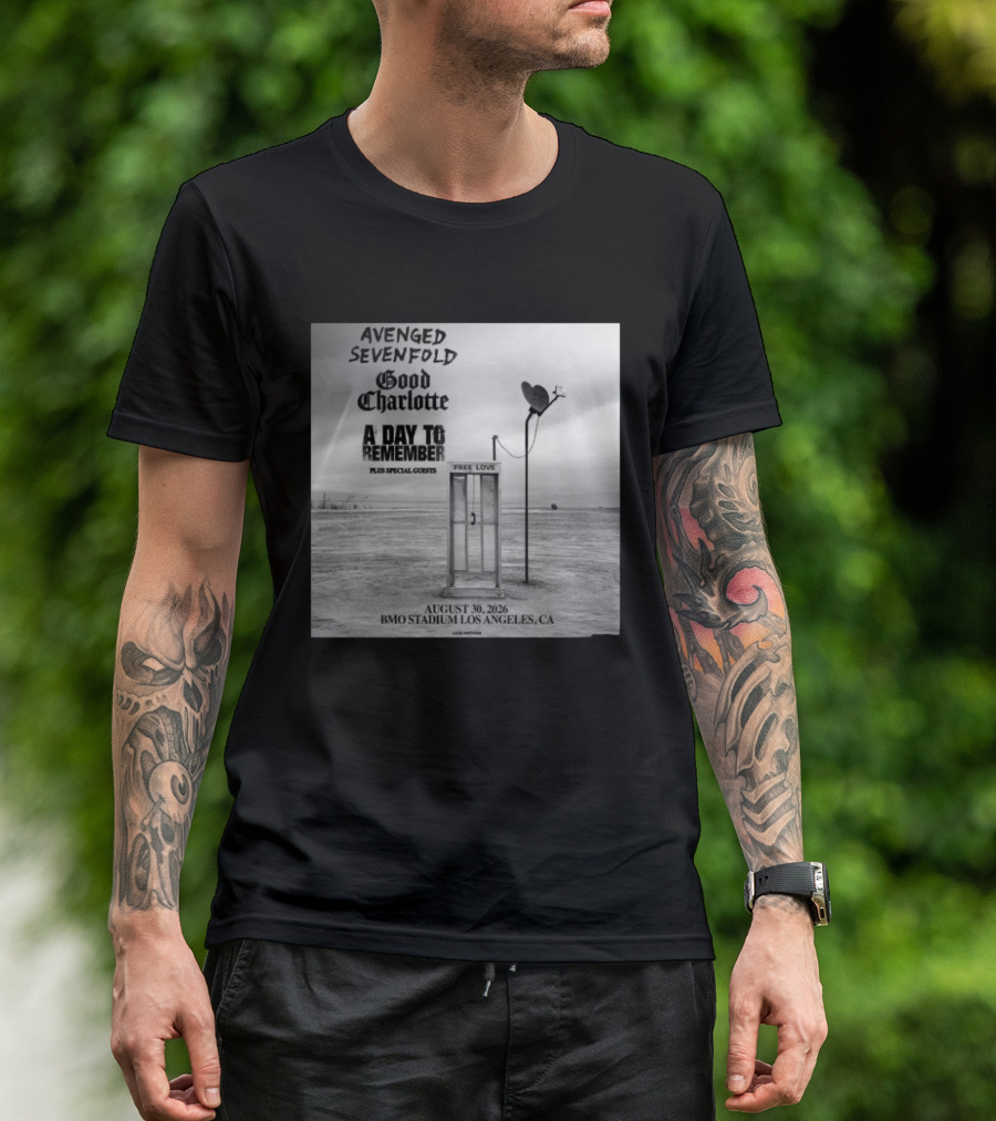 Avenged Sevenfold Good Charlotte A Day To Remember Concert BMO Stadium Los Angeles August 30 2026 T-Shirt