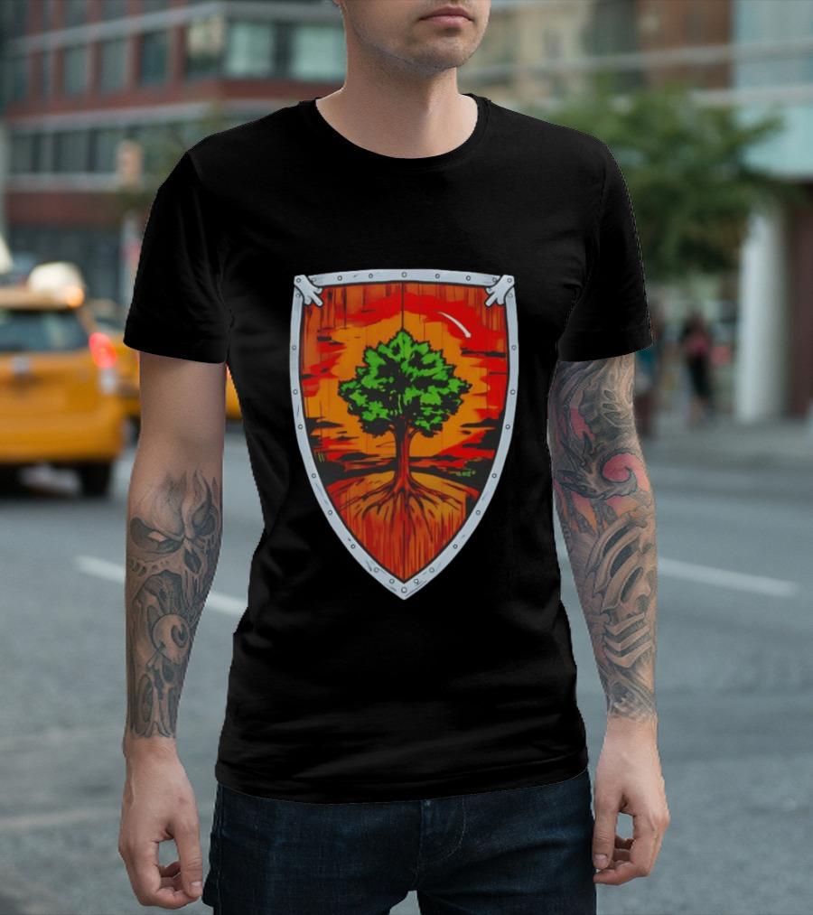 Ser Duncan The Tall Shield Tree Green Warrior Crest T-Shirt