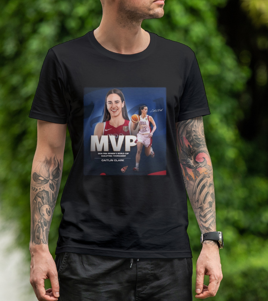 Caitlin Clark MVP 2026 FIBA Women's World Cup Qualifying Tournament USA Basketball T-Shirt