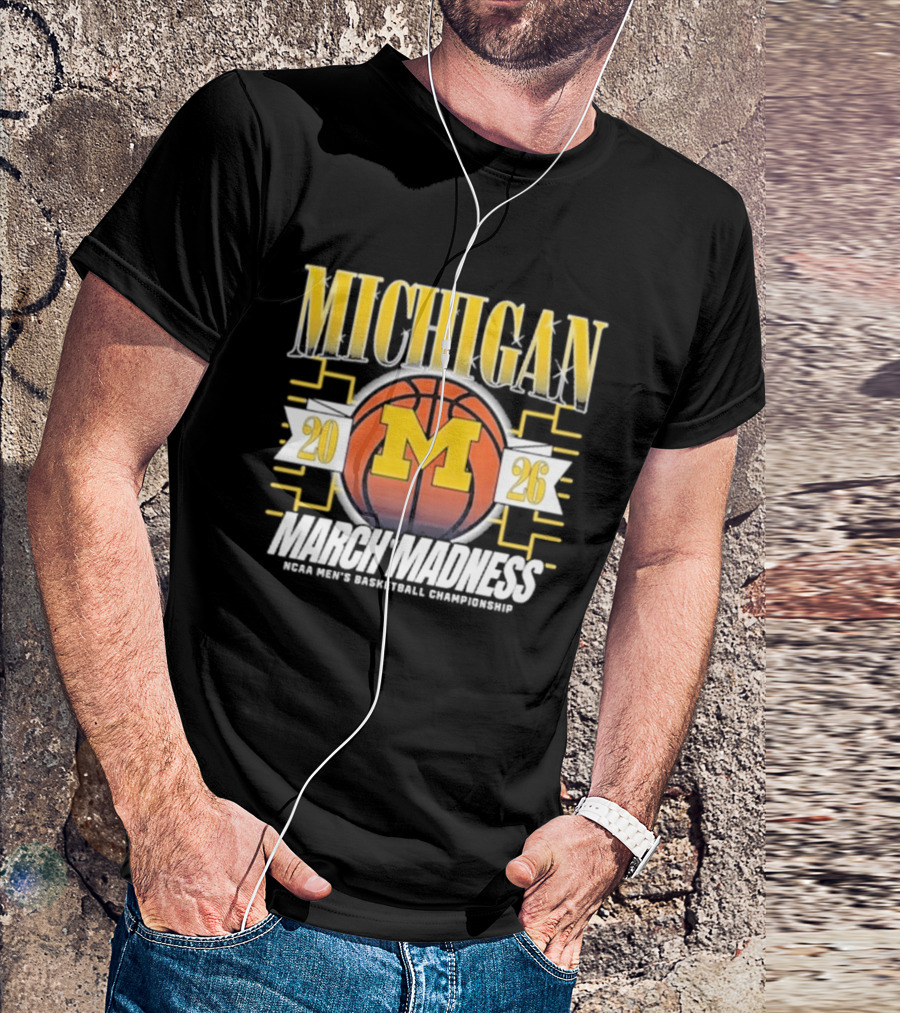 Michigan 2026 March Madness NCAA Men's Basketball Championship T-Shirt