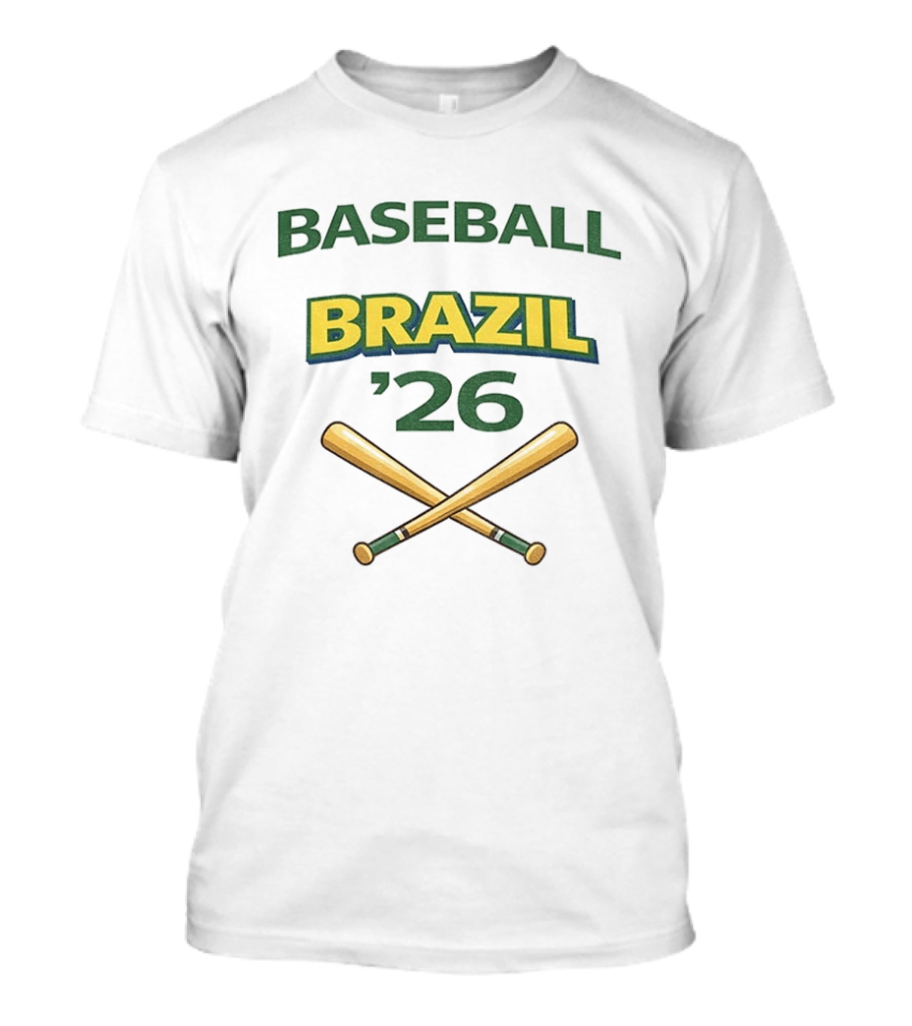 Brazil Baseball 2026 Crossed Bats T-Shirt