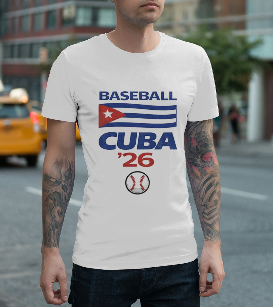 Cuba Baseball 2026 World Classic Cuban Flag Baseball T-Shirt