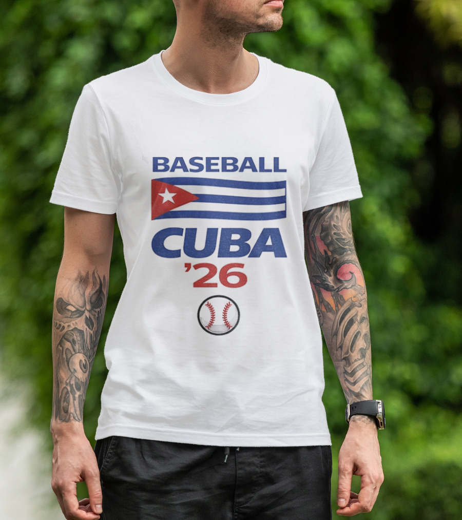 Cuba Baseball 2026 World Classic Cuban Flag Baseball T-Shirt