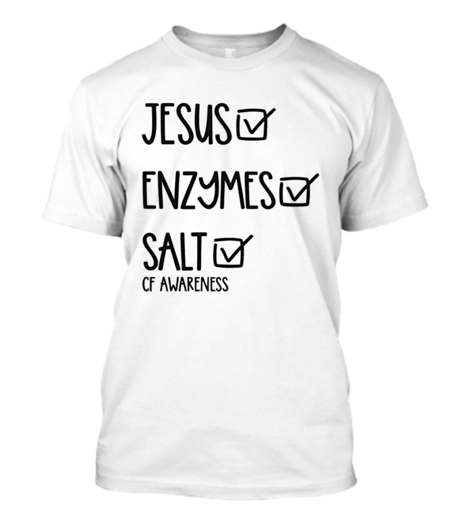 Jesus Enzymes Salt Of Awareness Select All Checklist T-Shirt