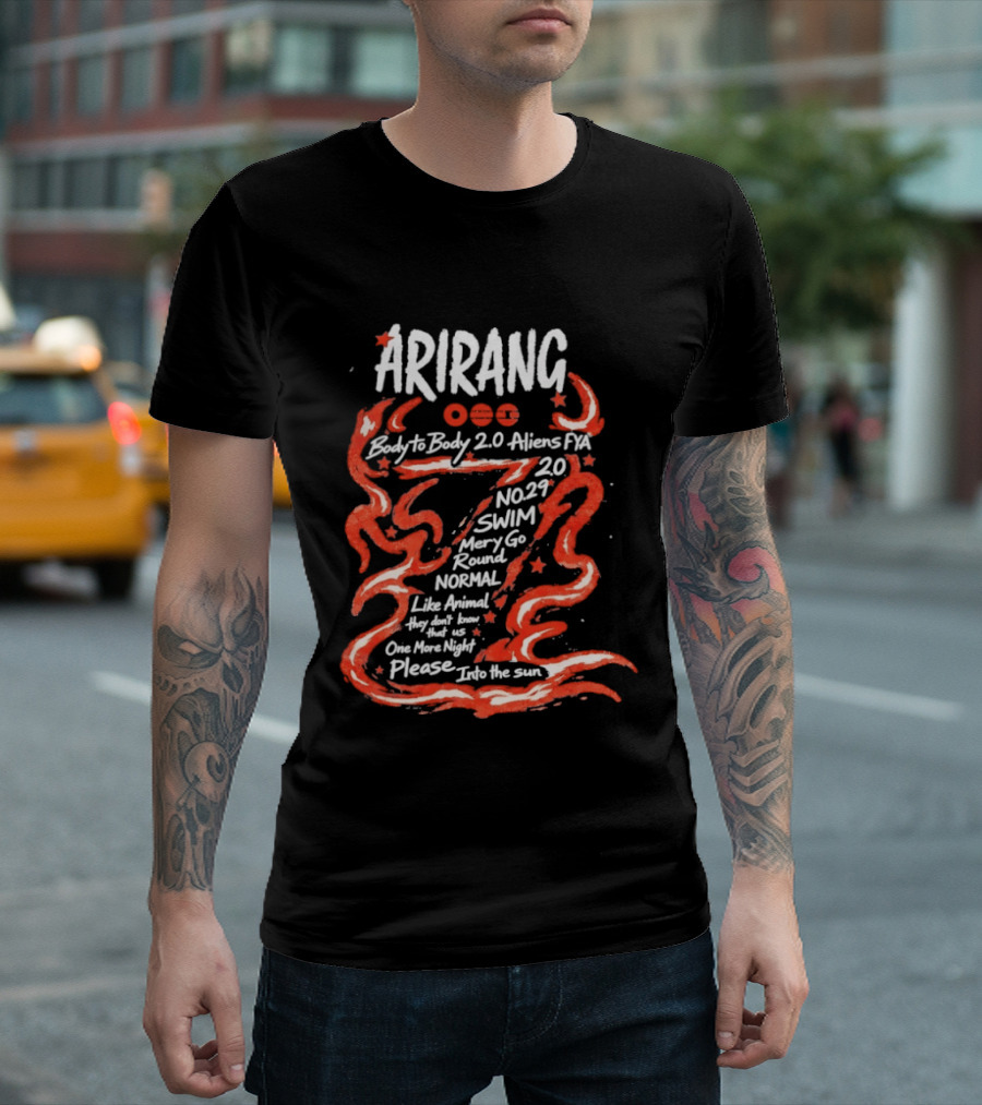 Arirang Body To Body 2.0 Aliens PX Swim Merry Go Round Normal Night T-Shirt
