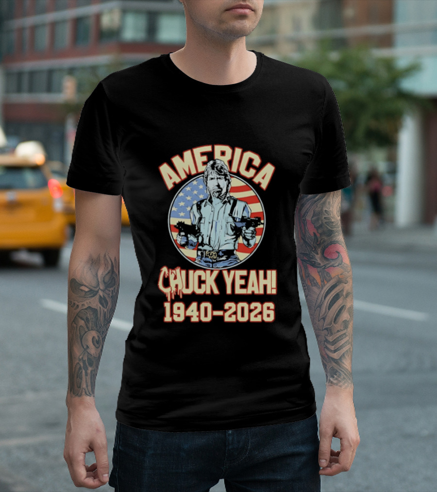 America Chuck Yeah 1940 2026 USA Flag T-Shirt