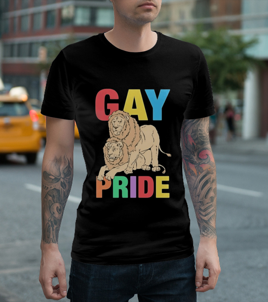 Gay Pride Lions LGBT Rainbow T-Shirt