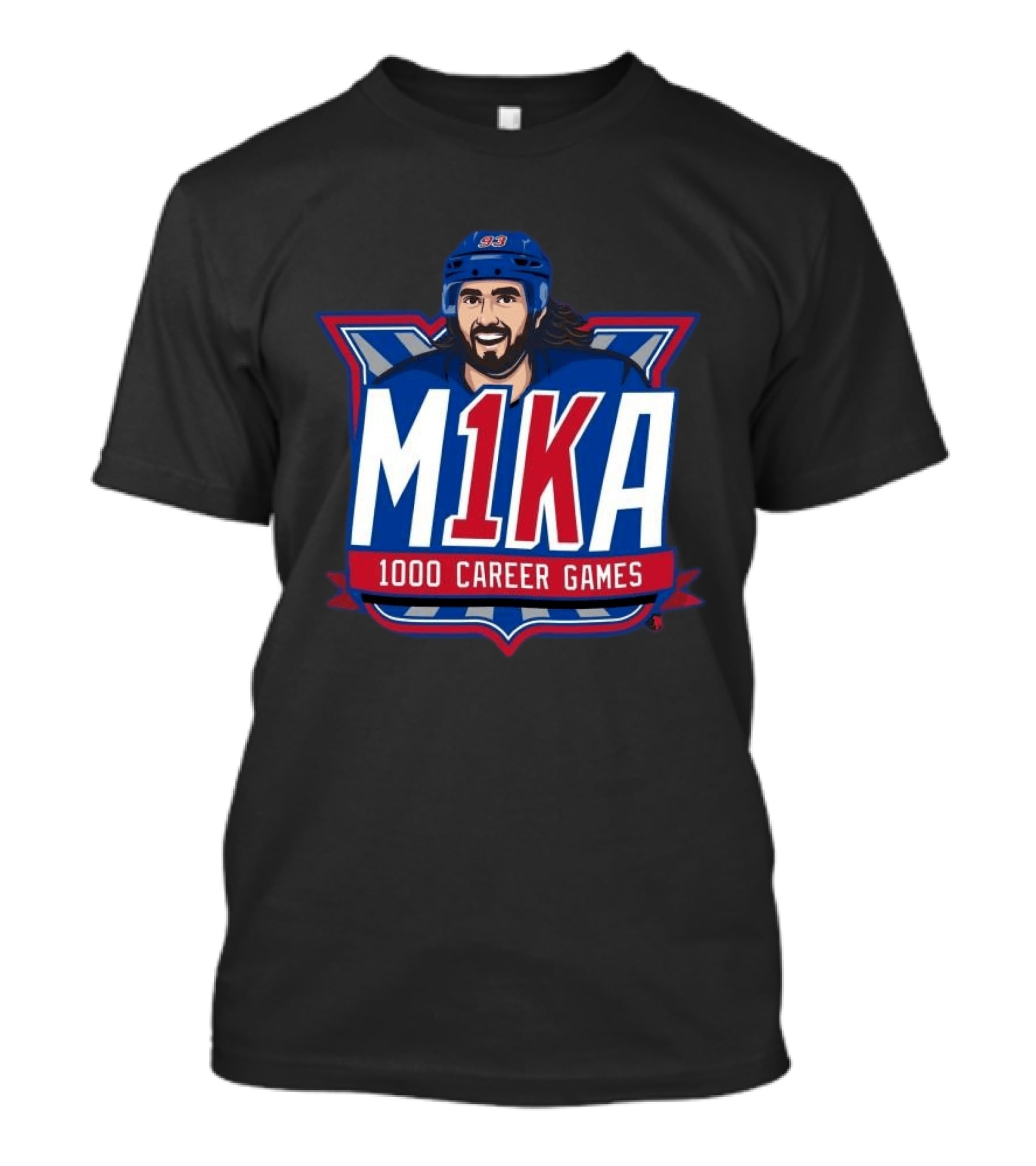 M1KA 1000 Career Games Hockey Milestone Celebration T-Shirt