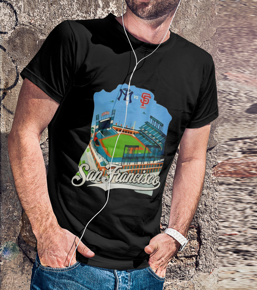 San Francisco Giants Stadium Matchup Baseball Artform T-Shirt