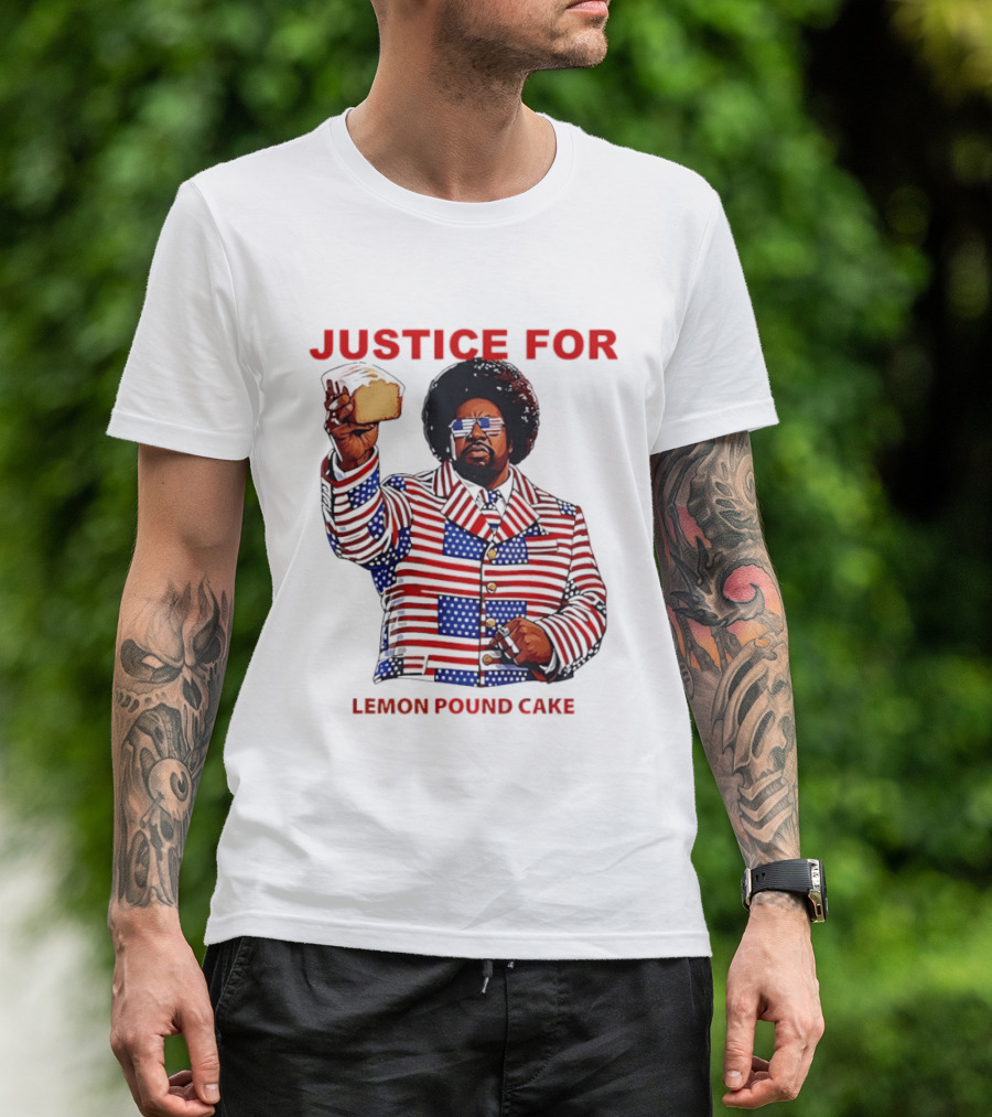 Justice For Lemon Pound Cake Afroman Stars And Stripes Suit T-Shirt