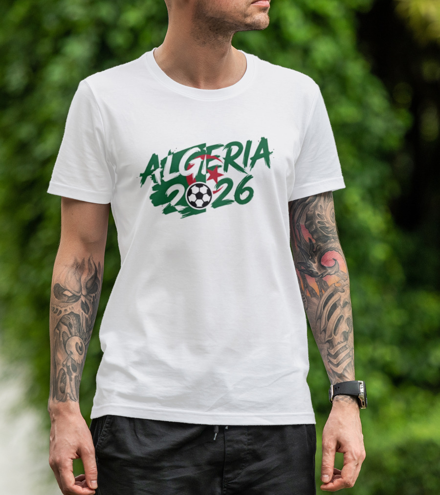 Algeria 2026 Soccer Star Crescent And Ball T-Shirt