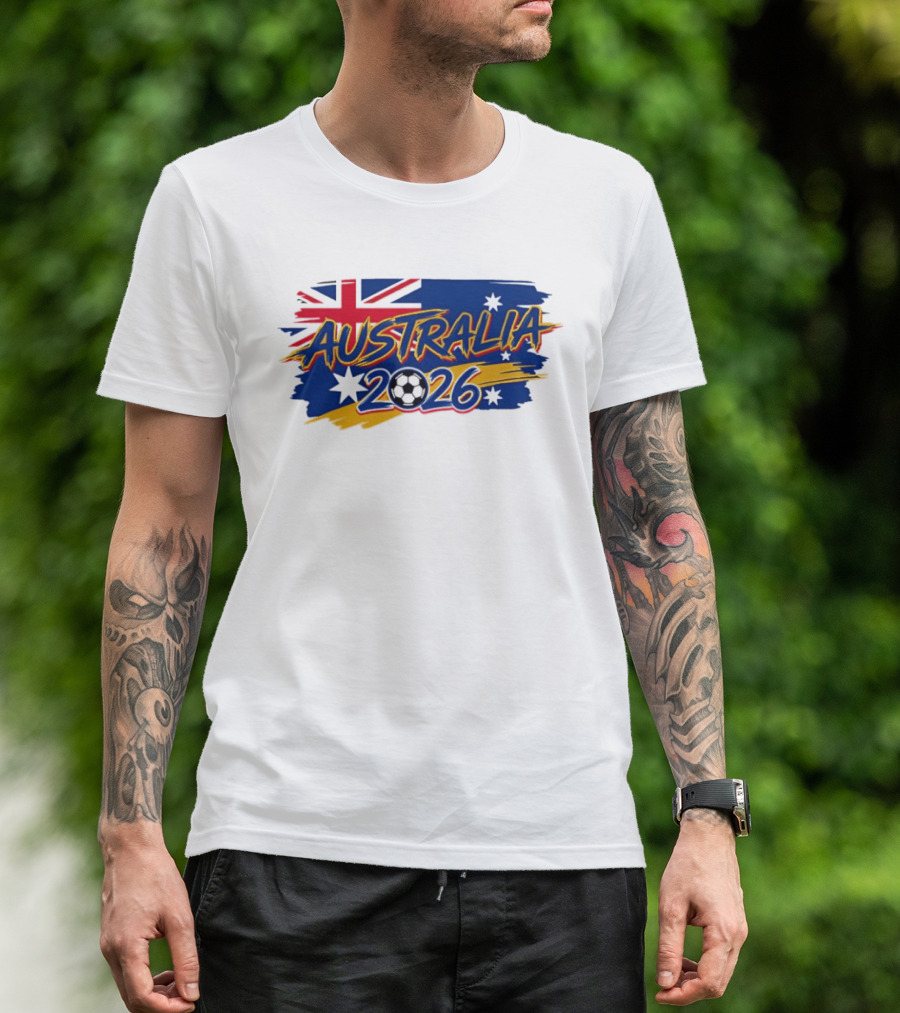 Australia 2026 Soccer Flag Stars T-Shirt
