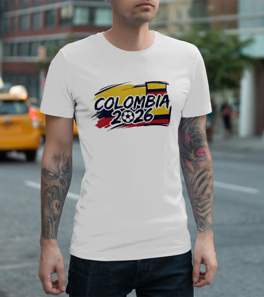 Colombia 2026 World Cup National Team Soccer Flag T-Shirt