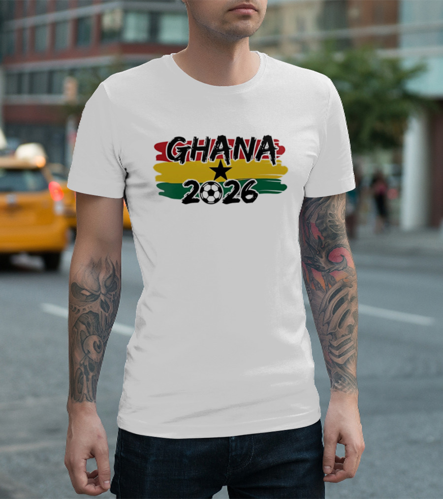 Ghana 2026 World Cup National Football Team Colors And Star T-Shirt