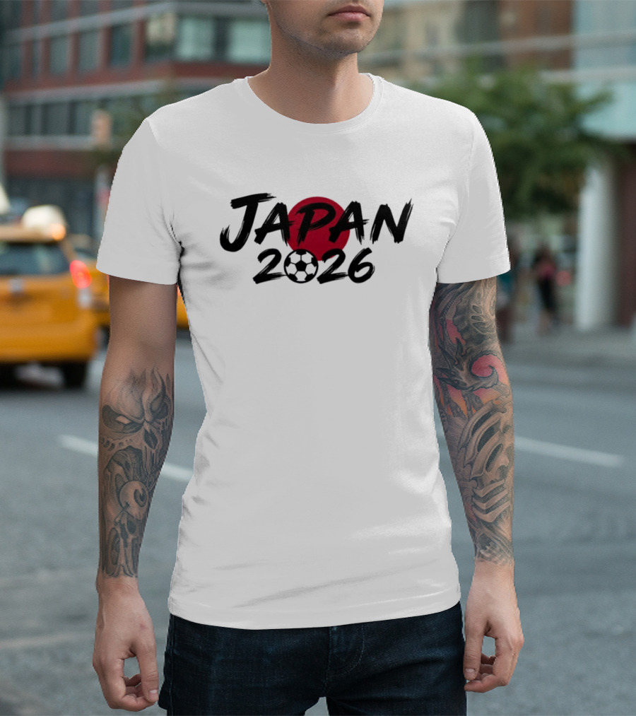 Japan 2026 Soccer Ball Red Circle T-Shirt